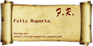 Foltz Ruperta névjegykártya