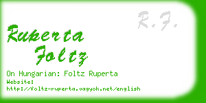 ruperta foltz business card